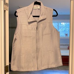 Chico’s size 2 shimmer silver vest.